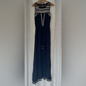 THML Navy and White embroidered dress